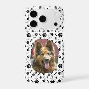 Dog Lover Paw Print Black and White Pet Ornament