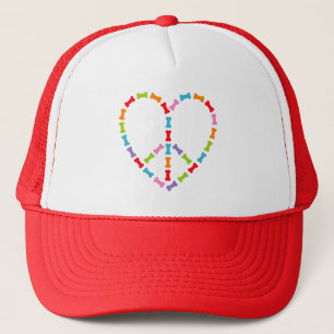Dog Lover – Peace and Love Trucker Hat