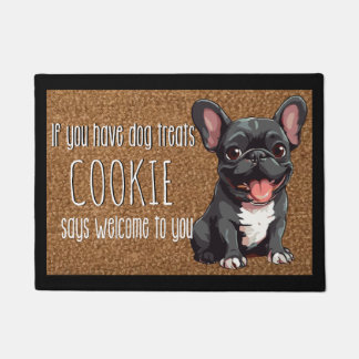 Dog Lover Personalised French Bulldog Puppy Name  Doormat