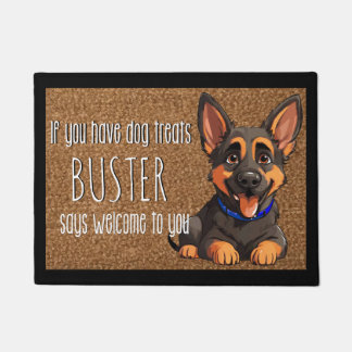 Dog Lover Personalised German Shepherd Puppy Name  Doormat