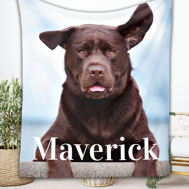 Dog Lover Personalised Labrador Retriever Photo Fleece Blanket (Creator Uploaded)