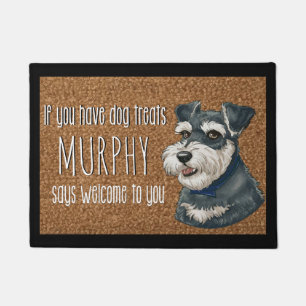 Dog Lover Personalised Schnauzer Name Doormat