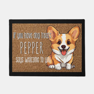 Dog Lover Personalised Welsh Corgi Puppy Name  Doormat