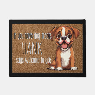Dog Lover Personalized Boxer Dog Puppy Name  Doormat