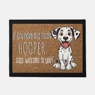 Dog Lover Personalized Dalmatian Dog Name Doormat