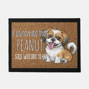 Dog Lover Personalized Shih Tzu Puppy Name  Doormat