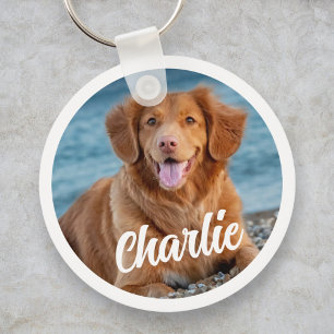 Dog Lover Personalized Two Photo Keepsake Key Ring