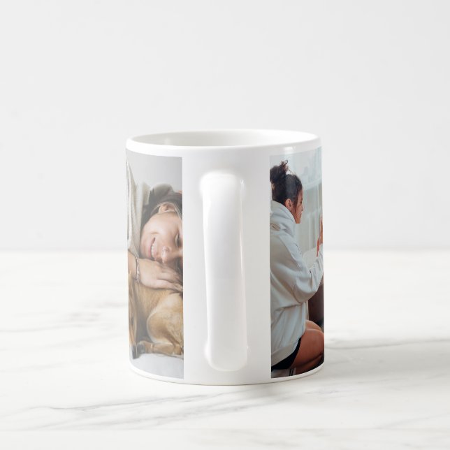 Dog Lover Pet Photo Collage Coffee Mug (Handle)