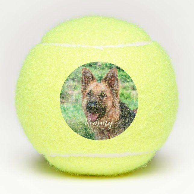 Dog Lover - Pet Photo Dog Dad Dog Photo Tennis Balls (Front)