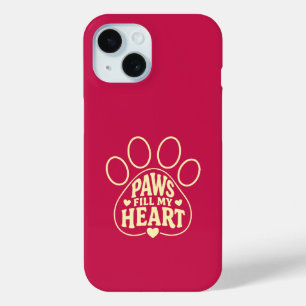 Dog Lover Phone Case - Paw Print Typography