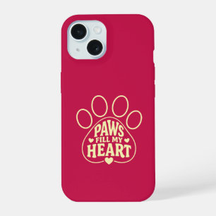 Dog Lover Phone Case - Paw Print Typography