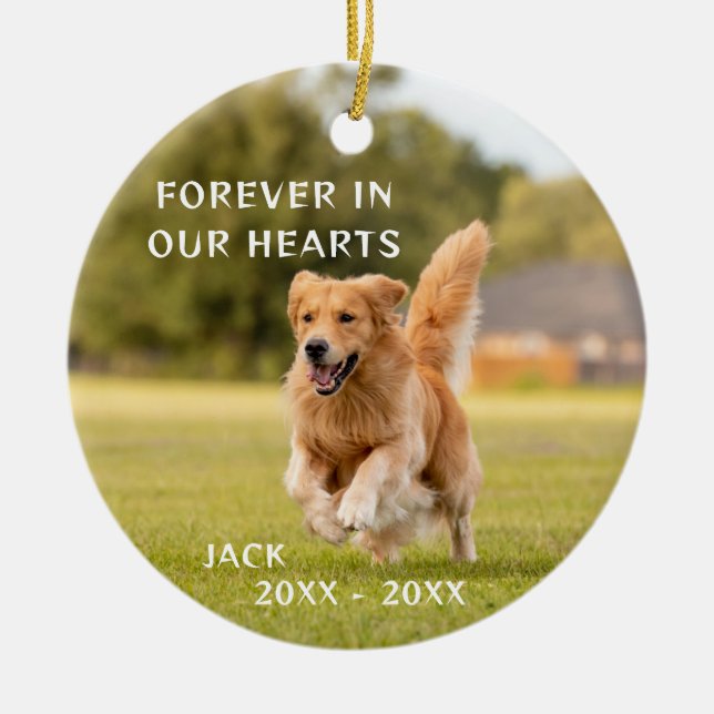 Dog Lover Photo Pet Memory Ornament (Front)