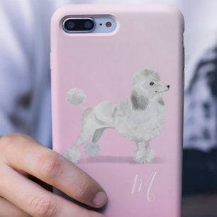 Dog Lover Pink Poodle Cute Monogram iPhone 11 Pro Case