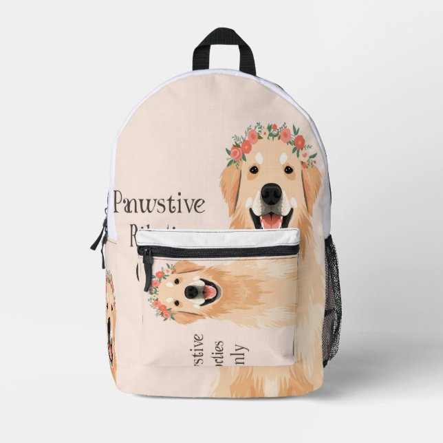 dog lover printed backpack (Front)