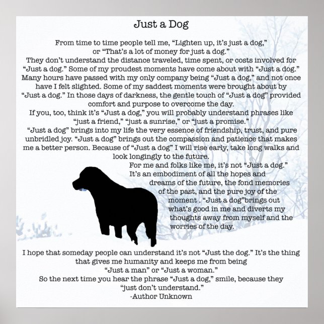 Dog Lover Quote - Best Friend - Dog Quote Poster (Front)