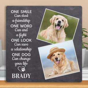 Dog Lover Quote Keepsake Personalised Pet Photo Plaque