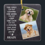 Dog Lover Quote Keepsake Personalized Pet Photo Ceramic Ornament<br><div class="desc">Celebrate your best friend and cherish those precious memories with a custom unique dog lover keepsake photo ornament in a rustic chalkboard slate design . This unique pet dog photo keepsake ornament is the perfect gift for yourself, family or friends to honor your best dog or as a pet memorial....</div>