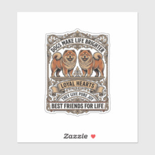 Dog Lover Quote Vintage Engraving Fluffy Dog Art_1