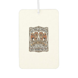 Dog Lover Quote Vintage Engraving Fluffy Dog Art_1 Car Air Freshener