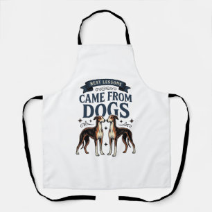 Dog Lover Quote Vintage Engraving Hound Typography Apron