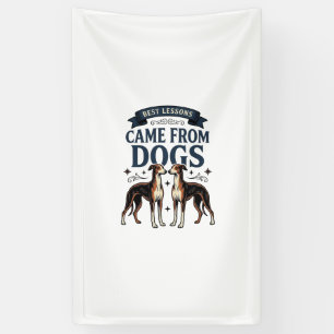 Dog Lover Quote Vintage Engraving Hound Typography Banner