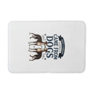 Dog Lover Quote Vintage Engraving Hound Typography Bath Mat