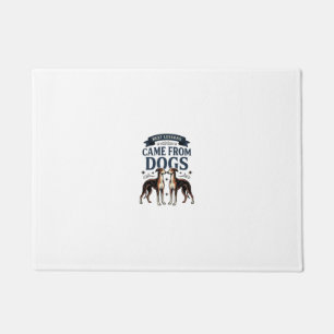 Dog Lover Quote Vintage Engraving Hound Typography Doormat