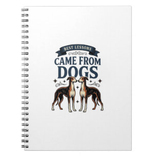 Dog Lover Quote Vintage Engraving Hound Typography Notebook