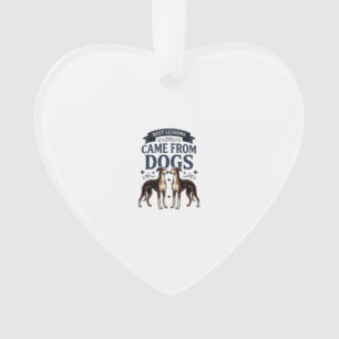 Dog Lover Quote Vintage Engraving Hound Typography Ornament