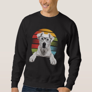 Dog Lover Retro Sunset Funny Dog with Glasses Desi Sweatshirt