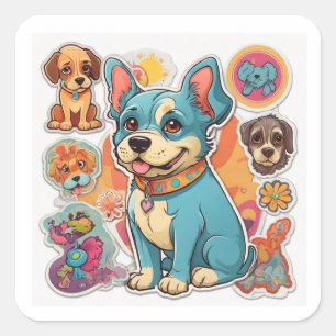 Dog Lover’s Delight: Square Sticker