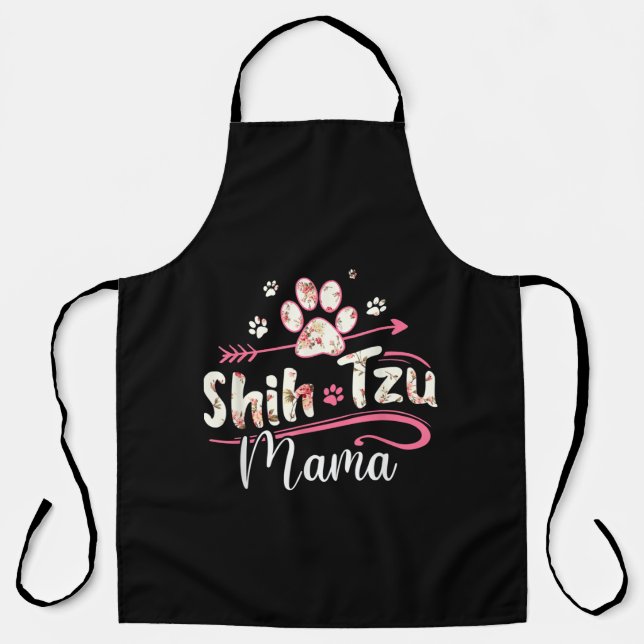 Dog Lover Shih Tzu Mama Apron (Front)