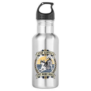 Dog Lover Shirt Stay Gentle Pet More Dogs Vintage 532 Ml Water Bottle