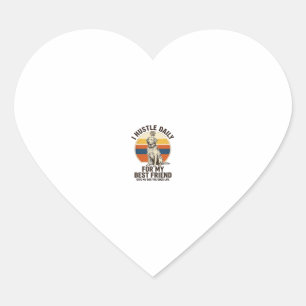 Dog Lover Shirt Vintage Engraving Hard Work for My Heart Sticker
