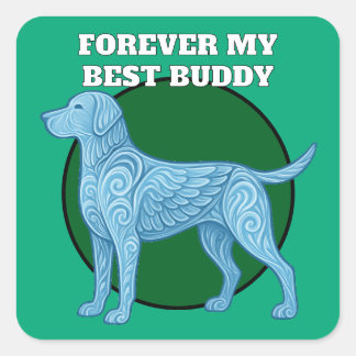 dog lover square sticker