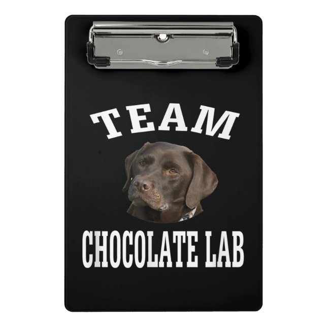 Dog Lover | Team Chocolate Labrador Retriever Mini Clipboard (Front)