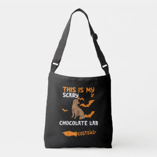 Dog Lover This Is My Scary Chocolate Lab Costume Crossbody Bag