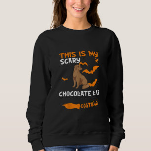 Dog Lover This Is My Scary Chocolate Lab Costume Sweatshirt
