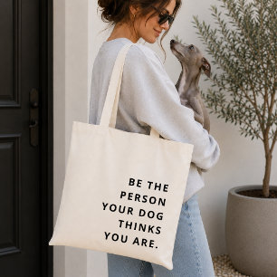 Dog Lover Tote Bag   Quote Pet Owner Gift Carryall