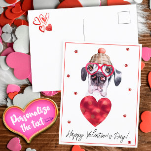 Dog Lover Valentine Gift Great Dane Holiday Postcard