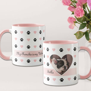 Dog Lover Valentines Custom Photo and Text Mug
