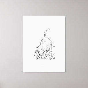Dog Lover Wall Art, Beagle Illustration Canvas Print