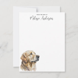 Dog Lover Watercolor Personalised Golden Retriever Card