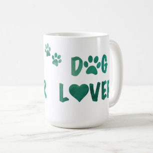 Dog Lover with Paw Prints Coffee Mug