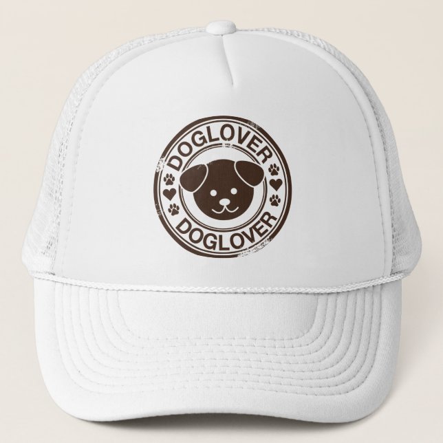 Dog Lover with puppy face Trucker Hat (Front)