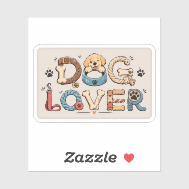 Dog Lover Word Art  (Sheet)