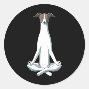 Dog Lover   Yoga Italian Greyhound Classic Round Sticker