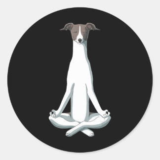 Dog Lover | Yoga Italian Greyhound Classic Round Sticker
