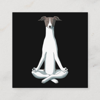 Dog Lover | Yoga Italian Greyhound Square Business Card