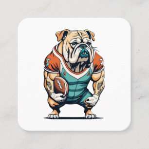 Dog Lovers Basketball Player Square Business Card
